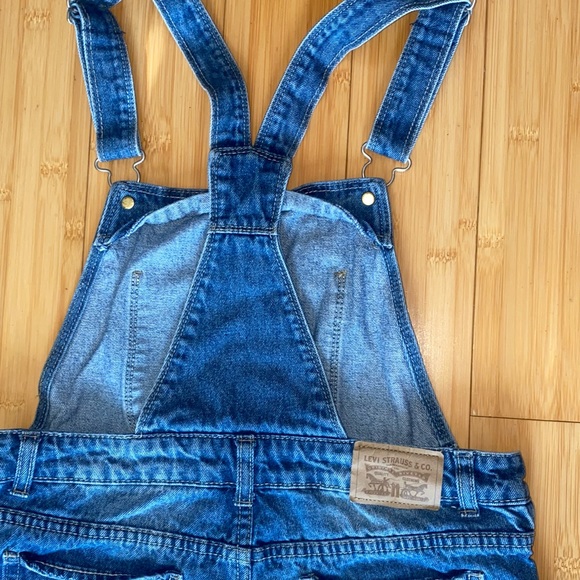 Levi’s Shortall Overall Jean Shorts Size 14 - Picture 4 of 11